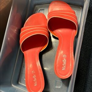 Michelle D Women's orange Slide Sandals